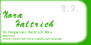 nora haltrich business card
