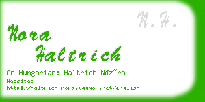nora haltrich business card